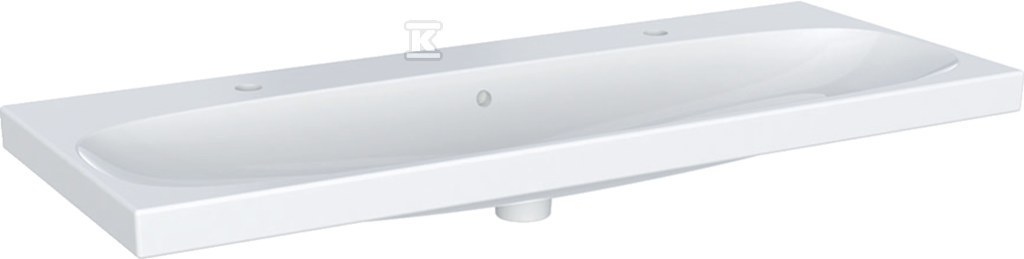 Umywalka Acanto B120cm otwór na baterię po lewej i prawej stronie z przelewem 501.880.00.1 - obrazek 1