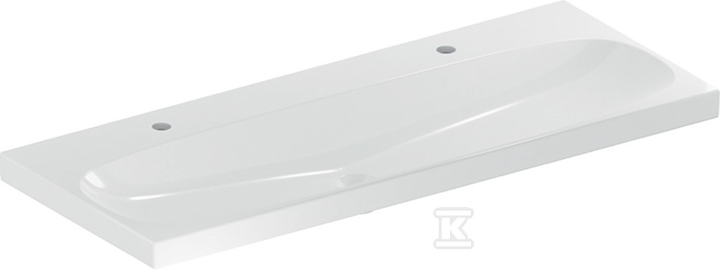 Umywalka Acanto B120cm otwór na baterię po lewej i prawej stronie bez przelewu 501.880.00.5 - obrazek 1