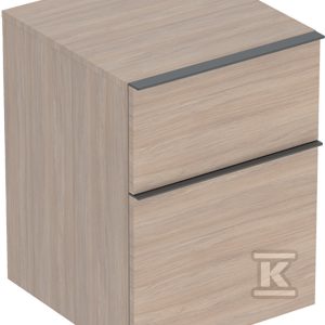 Boczna szafka iCon z dwoma szufladami 45 cm x 60 cm x 47 6 cm dąb / melaminowa struktura drewna lava / matowy 502.315.JH.1 Boczna szafka iCon z dwoma szufladami 45 cm x 60 cm x 47 6 cm dąb / melaminowa struktura drewna lava / matowy 502.315.JH.1