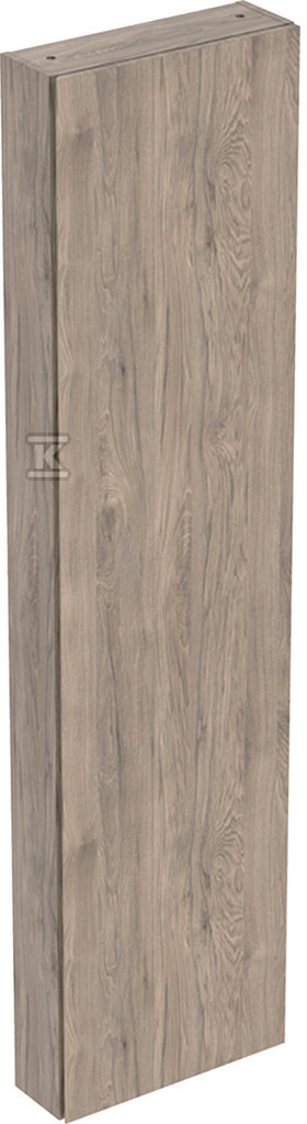 Wysoka szafka iCon z jednymi drzwiami i lustrem wewnętrznym krótka 45 cm x 180 cm x 15 cm Orzech włoski hickory / Melamina struktura drewna 502.317.JR.1 - obrazek 1