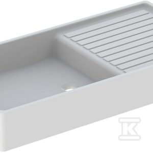 Umywalka wielofunkcyjna Publica z powierzchnią ociekową z prawej strony 100 cm 500.922.00.1 Umywalka wielofunkcyjna Publica z powierzchnią ociekową z prawej strony 100 cm 500.922.00.1