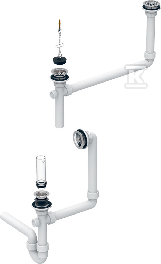 Zestaw przyłączeniowy Publica do gipsowego ociekacza: d=40mm 152.703.11.1 - obrazek 1