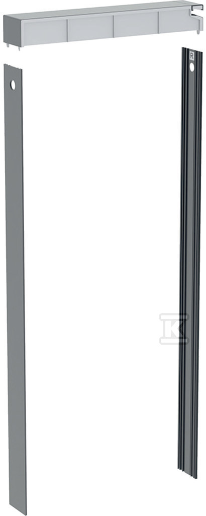 Zestaw pokrywy i okładzin bocznych do modułu sanitarnego Monolith do WC wiszącego, H114, indywidualizowany, czarny chrom / aluminium szczotkowane 131.195.00.1 - obrazek 1