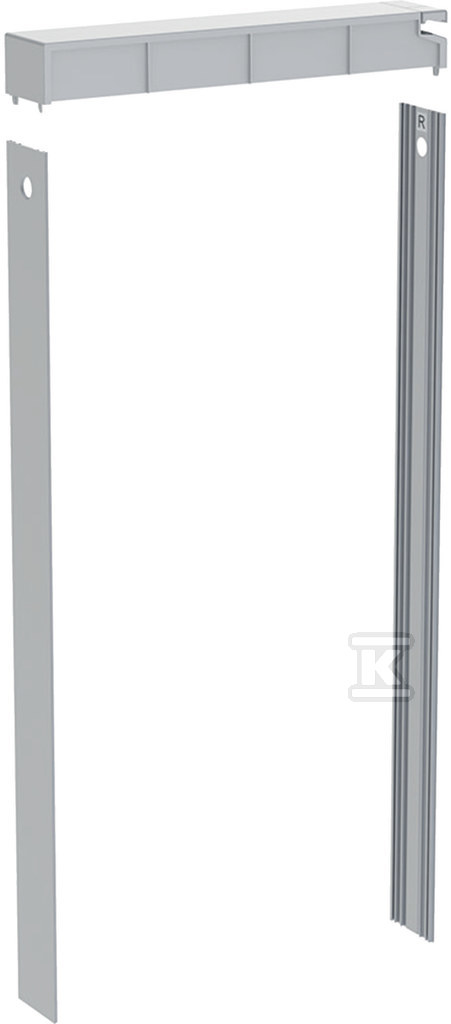 Zestaw pokrywy i okładzin bocznych do modułu sanitarnego Monolith do WC wiszącego, H101, indywidualizowany, aluminium szczotkowane 131.190.00.1 - obrazek 1