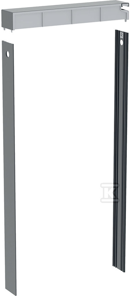 Zestaw pokrywy i okładzin bocznych do modułu sanitarnego Monolith do WC wiszącego, H101, indywidualizowany, czarny chrom / aluminium szczotkowane 131.191.00.1 - obrazek 1