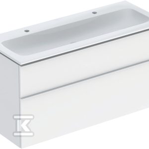 Zestaw szafki pod umywalkę iCon, 120x63x48cm, biały mat, z umywalką KeraTect, odpływ, 2 szuflady 502.334.01.3 Zestaw szafki pod umywalkę iCon, 120x63x48cm, biały mat, z umywalką KeraTect, odpływ, 2 szuflady 502.334.01.3