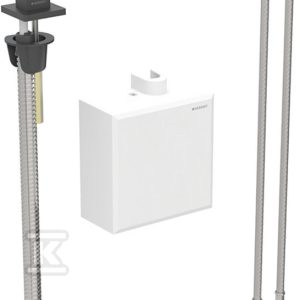 Bateria umywalkowa Brenta, stojąca, zasilanie bateryjne, z natynkową skrzynką funkcyjną, z mieszaczem termostatycznym, czarny mat 116.178.14.1
