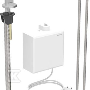 Bateria umywalkowa Piave, stojąca, zasilanie sieciowe, z natynkową skrzynką funkcyjną, z mieszaczem, stal nierdzewna 116.162.SN.1 Bateria umywalkowa Piave, stojąca, zasilanie sieciowe, z natynkową skrzynką funkcyjną, z mieszaczem, stal nierdzewna 116.162.SN.1