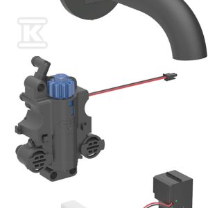 Bateria umywalkowa Piave, ścienna, zasilanie sieciowe, do podtynkowej skrzynki funkcyjnej, z mieszaczem termostatycznym, L=17cm, czarny mat 116.267.14.1 Bateria umywalkowa Piave, ścienna, zasilanie sieciowe, do podtynkowej skrzynki funkcyjnej, z mieszaczem termostatycznym, L=17cm, czarny mat 116.267.14.1