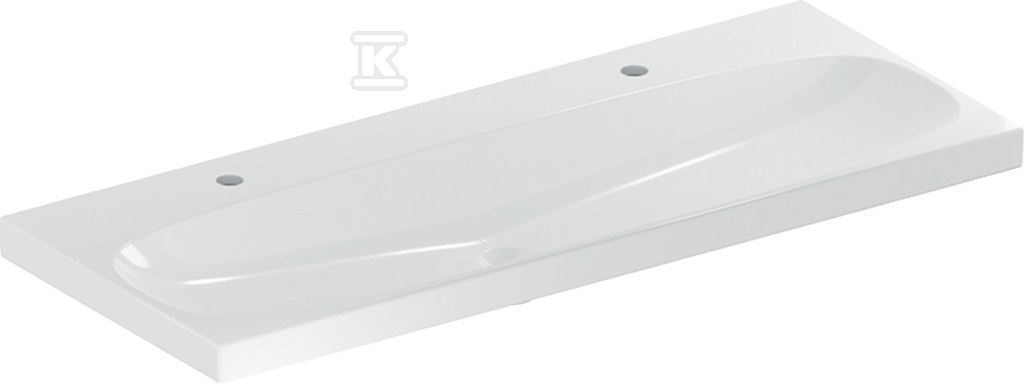 Umywalka Acanto, B120cm x H18cm x T48.2cm, KeraTect, bez przelewu, 2 otwory na baterię 501.880.00.6 - obrazek 1