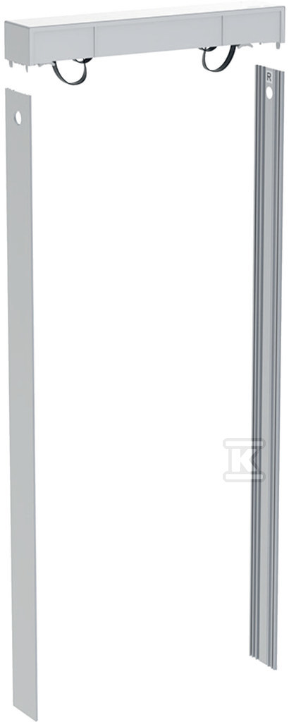 Zestaw pokrywy i okładzin bocznych do modułu sanitarnego Monolith Plus do WC wiszącego, H114, indywidualizowany, aluminium szczotkowane 131.196.00.2