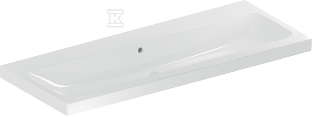 Umywalka iCon Light, 120x48x16 cm, z przelewem, bez otworu na baterię, KeraTect 501.837.00.4 - obrazek 1
