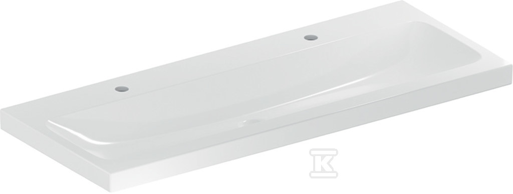 Umywalka iCon Light, 120x48x16 cm, bez przelewu, 2 otwory na baterię, KeraTect 501.837.00.6 - obrazek 1