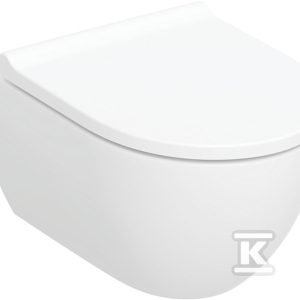 Zestaw miski WC wiszącej Acanto, lejowa, 36×38.5x53cm, TurboFlush, KeraTect, z deską wolnoopadającą, mocowanie od góry 502.774.00.8 Zestaw miski WC wiszącej Acanto, lejowa, 36×38.5x53cm, TurboFlush, KeraTect, z deską wolnoopadającą, mocowanie od góry 502.774.00.8