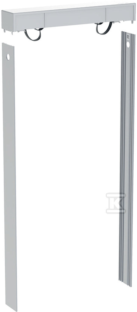 Zestaw pokrywy i okładzin bocznych do modułu sanitarnego Monolith Plus do WC wiszącego, H101, indywidualizowany, czarny chrom / aluminium szczotkowane 131.193.00.2