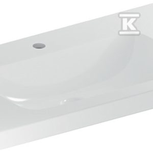 Umywalka iCon Light, 90x48x16 cm, bez przelewu, otwór na baterię, powierzchnia odkładcza, KeraTect 501.840.00.6