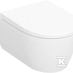 Miska WC wisząca iCon, 35.5x53x37.5cm, Rimfree, KeraTect, z deską wolnoopadającą, ukryte mocowania 501.664.00.8