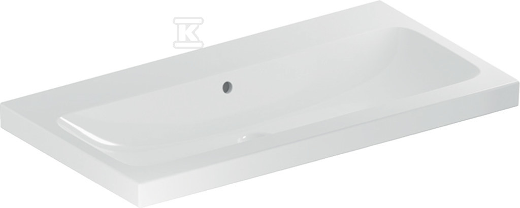 Umywalka iCon Light, 90x48x16 cm, z przelewem, bez otworu na baterię, KeraTect 501.836.00.4 - obrazek 1