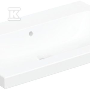 Umywalka nablatowa iCon Light, 75x48x16 cm, z przelewem, bez otworu, KeraTect 501.848.00.4