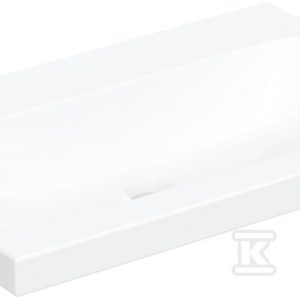 Umywalka nablatowa iCon Light, 75x48x16 cm, bez przelewu, bez otworu, KeraTect 501.848.00.8