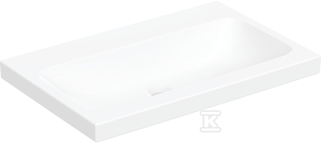 Umywalka nablatowa iCon Light, 75x48x16 cm, bez przelewu, bez otworu, KeraTect 501.848.00.8 - obrazek 1
