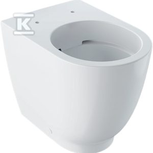 Miska WC stojąca Acanto, lejowa, 35×42.5x51cm, podwyższona, przylegająca, odpływ poziomy/pionowy, ukryte mocowania, Rimfree, KeraTect 500.602.01.8