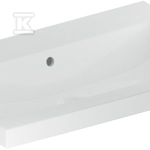 Umywalka iCon Light, 75x48x16 cm, z przelewem, bez otworu na baterię, KeraTect 501.835.00.4