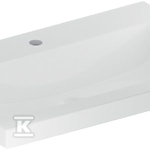 Umywalka iCon Light, 75x48x16 cm, bez przelewu, otwór na baterię, KeraTect 501.835.00.6