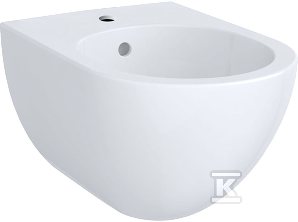 Bidet wiszący Acanto, B35cm, H29cm, T51cm, KeraTect, z przelewem, otwór na baterię, ukryte mocowania 500.601.01.8 - obrazek 1