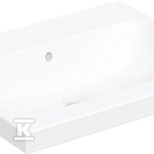 Umywalka nablatowa iCon Light, 60x48x16 cm, z przelewem, bez otworu, KeraTect 501.847.00.4