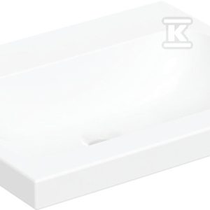 Umywalka nablatowa iCon Light, 60x48x16 cm, bez przelewu, bez otworu, KeraTect 501.847.00.8
