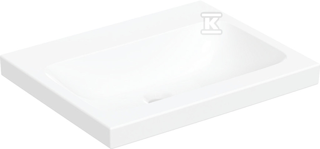 Umywalka nablatowa iCon Light, 60x48x16 cm, bez przelewu, bez otworu, KeraTect 501.847.00.8 - obrazek 1
