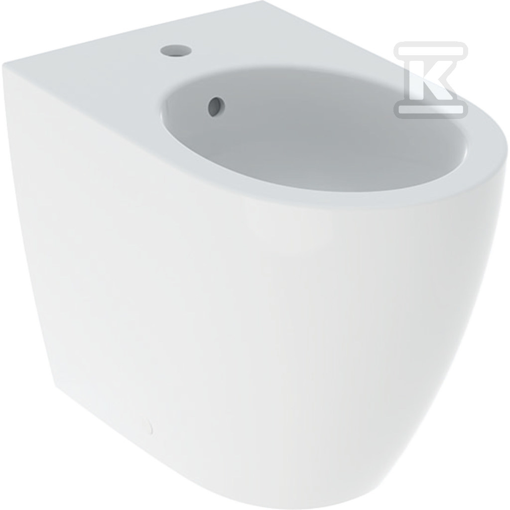 Bidet stojący iCon, wymiary 35x41x56 cm, przylegający, ukryte mocowania, z przelewem, otwór na baterię, KeraTect 502.384.00.8 - obrazek 1