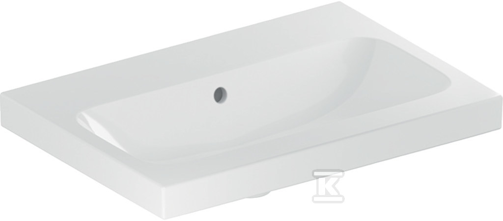 Umywalka iCon Light, 60x17x42 cm, B60cm, H17cm, T42cm, krótka, z przelewem, bez otworu, KeraTect 501.841.00.4 - obrazek 1
