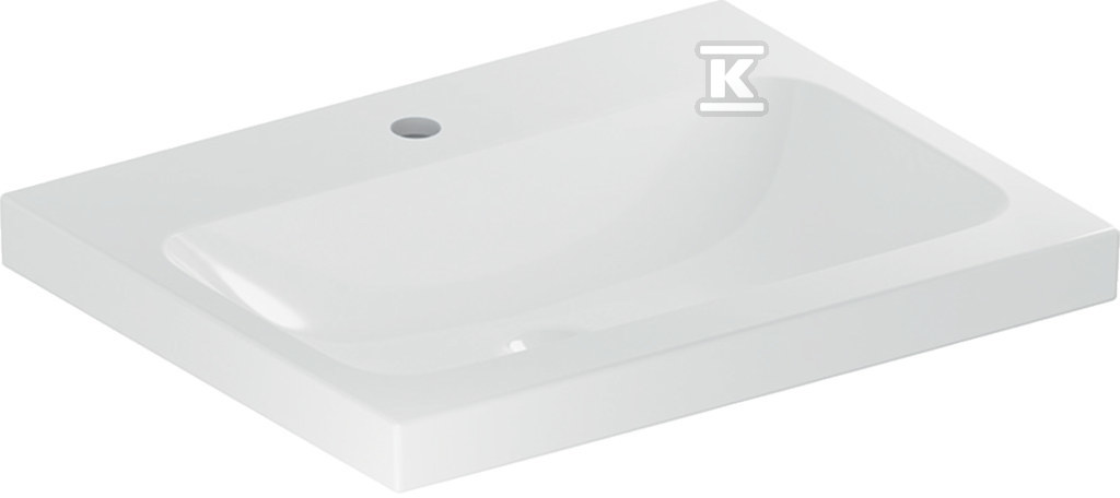 Umywalka iCon Light, 60x16x48 cm, bez przelewu, otwór na baterię, KeraTect 501.834.00.6 - obrazek 1