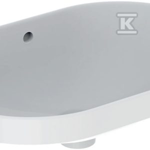 Variform Umywalka wpuszczana w blat, eliptyczna, B60cm, H17.8cm, T40cm, z przelewem, bez otworu na baterię, szkliwiony spód, KeraTect 500.729.00.2 Variform Umywalka wpuszczana w blat, eliptyczna, B60cm, H17.8cm, T40cm, z przelewem, bez otworu na baterię, szkliwiony spód, KeraTect 500.729.00.2