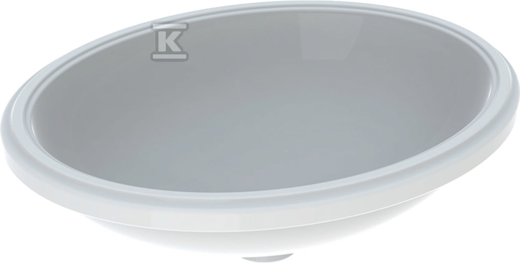 Variform Umywalka podblatowa, owalna, B56cm, H18cm, T46cm, bez przelewu, bez otworu na baterię, szkliwiony spód, KeraTect 500.755.00.2 - obrazek 1