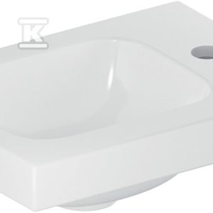 Umywalka kompaktowa iCon Light, 38x28x13 cm, biała, KeraTect, otwór na baterię po prawej, bez przelewu 501.830.00.2 Umywalka kompaktowa iCon Light, 38x28x13 cm, biała, KeraTect, otwór na baterię po prawej, bez przelewu 501.830.00.2