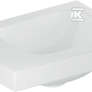 Umywalka kompaktowa iCon Light, 38x28x13 cm, biała, KeraTect, bez przelewu, bez otworu na baterię, powierzchnia odkładcza (lewa) 501.831.00.4 Umywalka kompaktowa iCon Light, 38x28x13 cm, biała, KeraTect, bez przelewu, bez otworu na baterię, powierzchnia odkładcza (lewa) 501.831.00.4