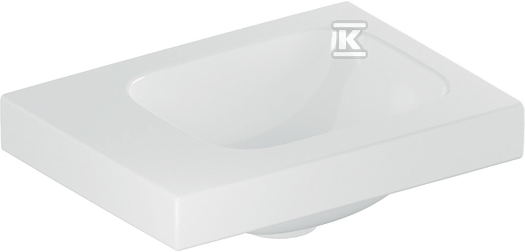 Umywalka kompaktowa iCon Light, 38x28x13 cm, biała, KeraTect, bez przelewu, bez otworu na baterię, powierzchnia odkładcza (lewa) 501.831.00.4 - obrazek 1