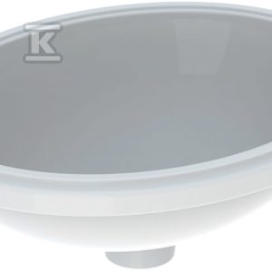 Variform Umywalka podblatowa, owalna, B49.5cm, H18cm, T42cm, bez przelewu, bez otworu na baterię, szkliwiony spód, KeraTect 500.751.00.2 Variform Umywalka podblatowa, owalna, B49.5cm, H18cm, T42cm, bez przelewu, bez otworu na baterię, szkliwiony spód, KeraTect 500.751.00.2