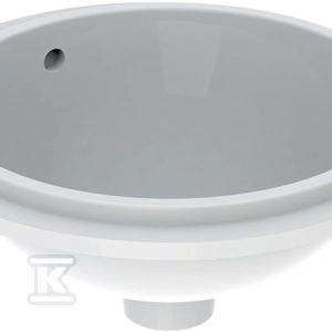 Variform Umywalka podblatowa, okrągła, D33cm, H18cm, z przelewem, bez otworu na baterię, szkliwiony spód, KeraTect 500.745.00.2 Variform Umywalka podblatowa, okrągła, D33cm, H18cm, z przelewem, bez otworu na baterię, szkliwiony spód, KeraTect 500.745.00.2