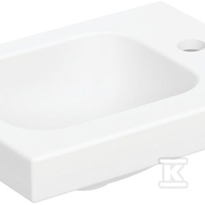 Umywalka kompaktowa iCon Light, 38x28x13 cm, biały alpin, matowa, otwór na baterię (prawa), z powierzchnią odkładczą (prawa), bez przelewu 501.830.JT.1 Umywalka kompaktowa iCon Light, 38x28x13 cm, biały alpin, matowa, otwór na baterię (prawa), z powierzchnią odkładczą (prawa), bez przelewu 501.830.JT.1