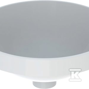 Variform Umywalka wpuszczana w blat, okrągła, D40cm, H17.8cm, bez przelewu, bez otworu na baterię, szkliwiony spód, KeraTect 500.703.00.2 Variform Umywalka wpuszczana w blat, okrągła, D40cm, H17.8cm, bez przelewu, bez otworu na baterię, szkliwiony spód, KeraTect 500.703.00.2