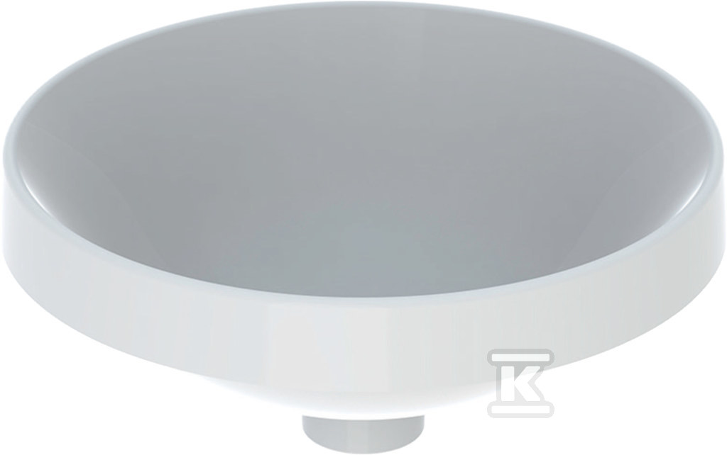 Variform Umywalka wpuszczana w blat, okrągła, D40cm, H17.8cm, bez przelewu, bez otworu na baterię, szkliwiony spód, KeraTect 500.703.00.2 - obrazek 1