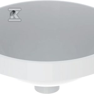 Variform Umywalka wpuszczana w blat, okrągła, D40cm, H17.8cm, z przelewem, bez otworu na baterię, szkliwiony spód, KeraTect 500.701.00.2 Variform Umywalka wpuszczana w blat, okrągła, D40cm, H17.8cm, z przelewem, bez otworu na baterię, szkliwiony spód, KeraTect 500.701.00.2