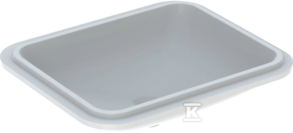 Variform Umywalka podblatowa, prostokątna, B58cm, H17.8cm, T49cm, bez przelewu, bez otworu na baterię, szkliwiony spód 500.767.01.2 - obrazek 1