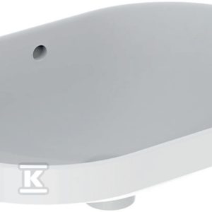 Variform Umywalka wpuszczana w blat, eliptyczna, B60cm, H17.8cm, T40cm, z przelewem, bez otworu na baterię, szkliwiony spód 500.729.01.2 Variform Umywalka wpuszczana w blat, eliptyczna, B60cm, H17.8cm, T40cm, z przelewem, bez otworu na baterię, szkliwiony spód 500.729.01.2