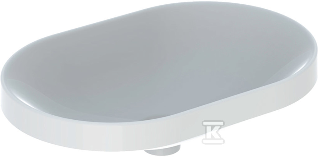 Variform Umywalka wpuszczana w blat, eliptyczna, B60cm, H17.8cm, T40cm, bez przelewu, bez otworu na baterię, szkliwiony spód 500.731.01.2 - obrazek 1