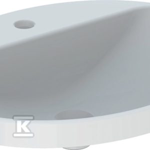 Variform Umywalka wpuszczana w blat, owalna, B60cm, H17.8cm, T48cm, bez przelewu, z otworem na baterię, szkliwiony spód 500.727.01.2 Variform Umywalka wpuszczana w blat, owalna, B60cm, H17.8cm, T48cm, bez przelewu, z otworem na baterię, szkliwiony spód 500.727.01.2